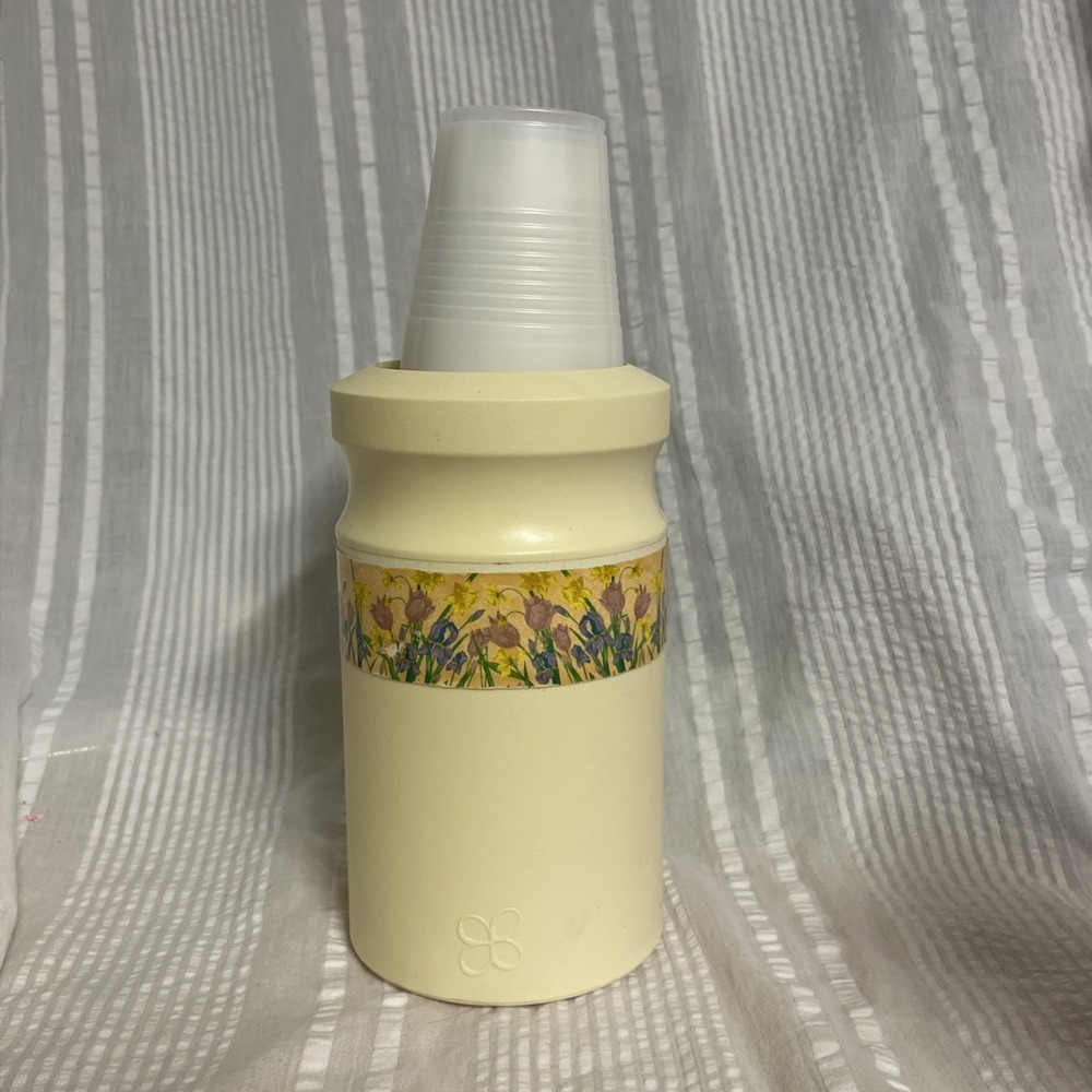 Dixie Cup Dispenser Floral Design vintage